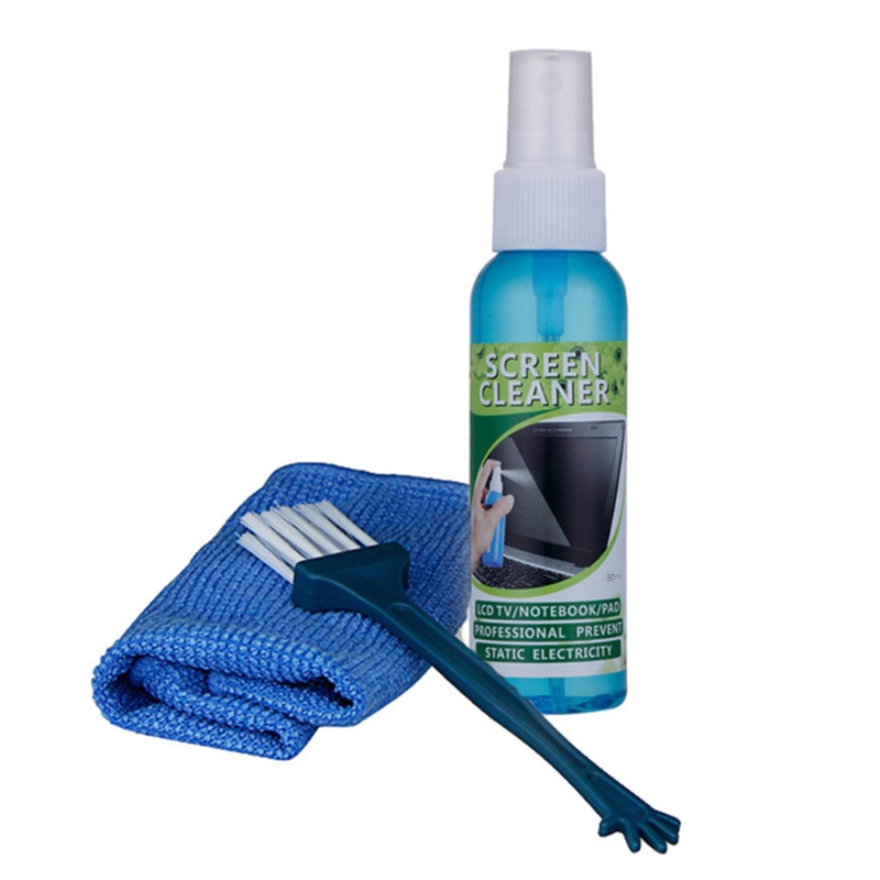 Screen Cleaner Spray - 1 Set Borstel Doek Vloeibare Hoge