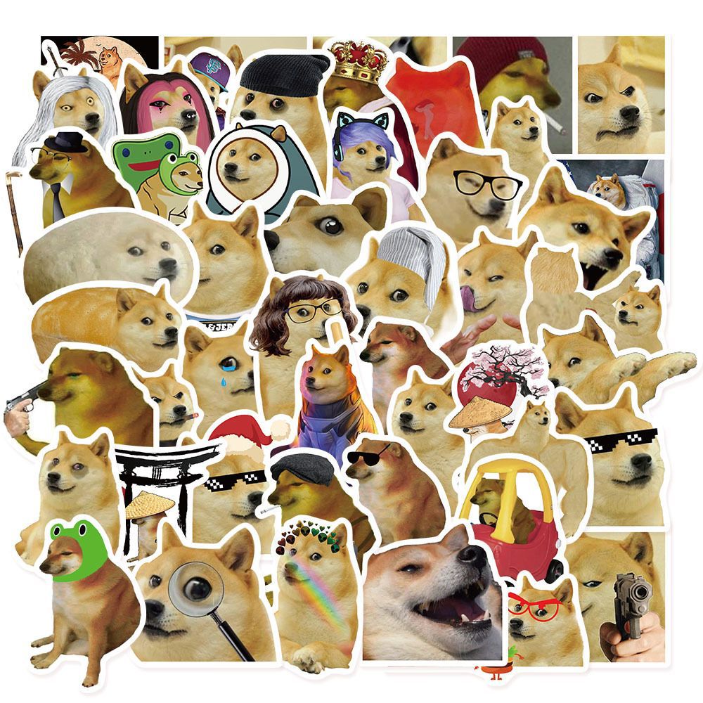 Phone Accessories For Kids - 50 Stuks Grappige Doge MEME Stickers