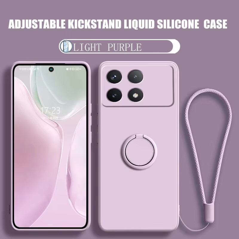Phone Accessories Case - Luxe Vloeibare Siliconen Magnetische Houder Stand
