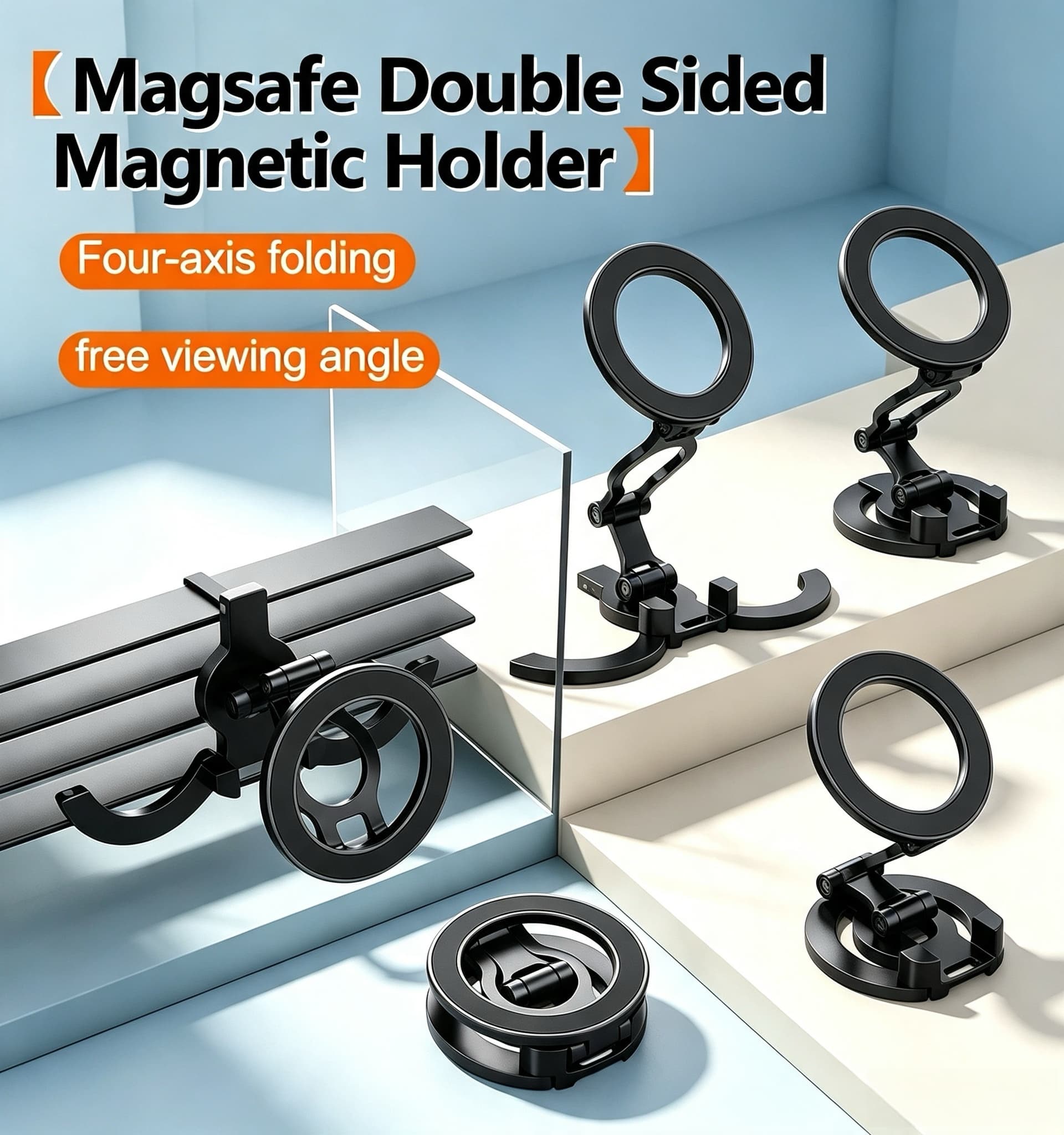 Selfie Stick Tripod - Dubbelzijdige Magsafe Telefoonstandaard Tripod 360 °