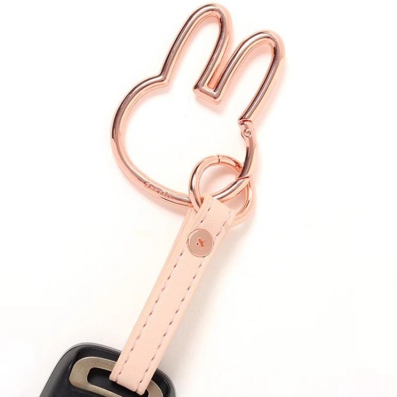 Phone Accessories For Teens - Nijntje sleutelhanger Kawaii Cartoon konijn hoofd