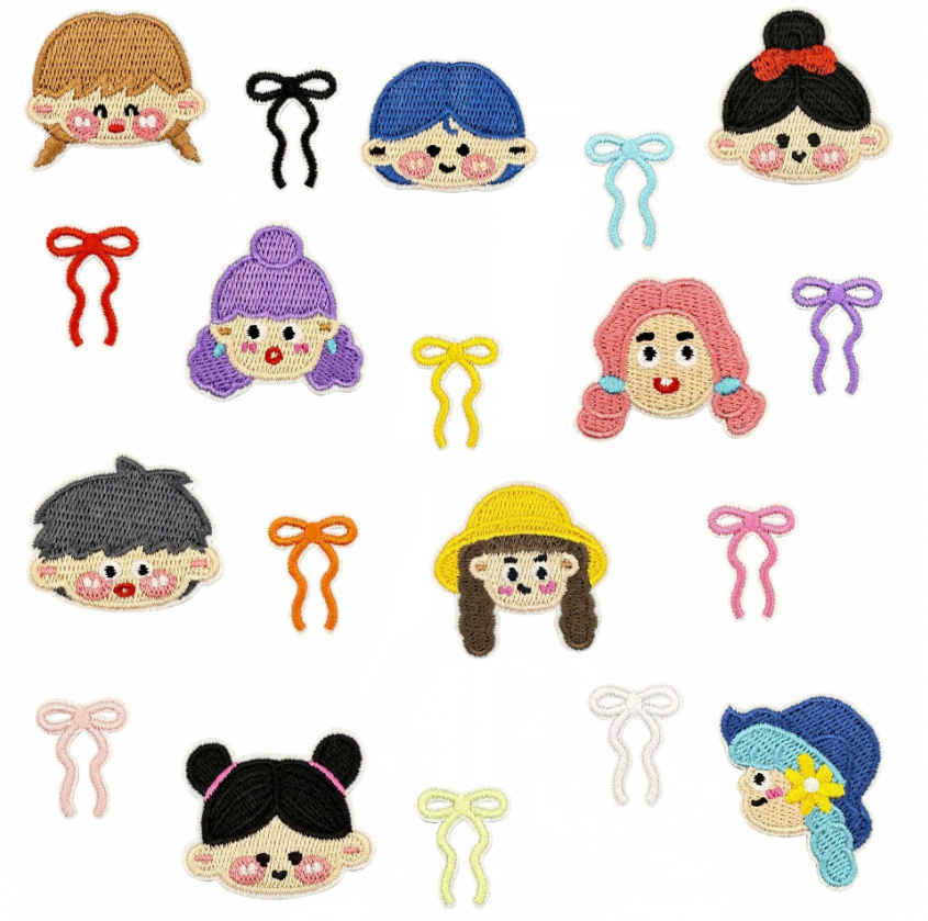 Phone Accessories Pictures - 10 Stuks Jongen Meisjes Strik Geborduurde