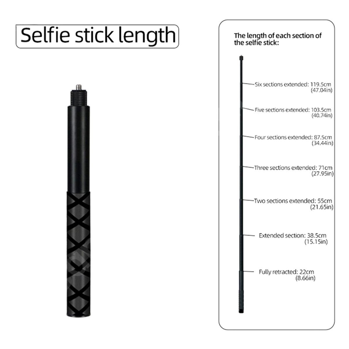 Selfie Stick Tripod - N05R Draaibare Handgreep Desktop Statief voor