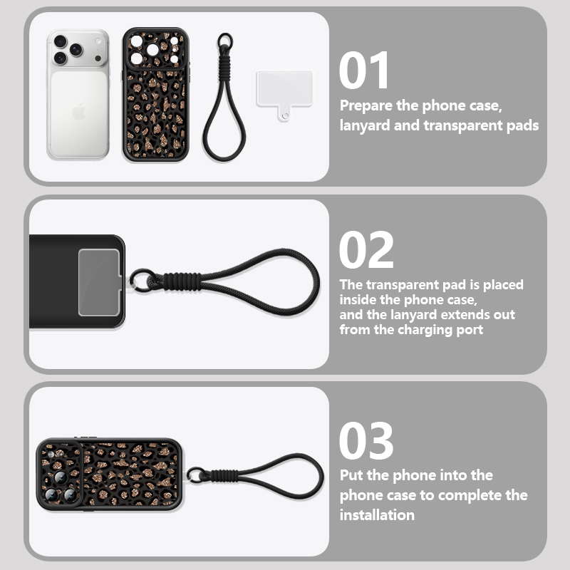 Bruin luipaardprint telefoonho - Lanyard Phone Strap recensie en prijs