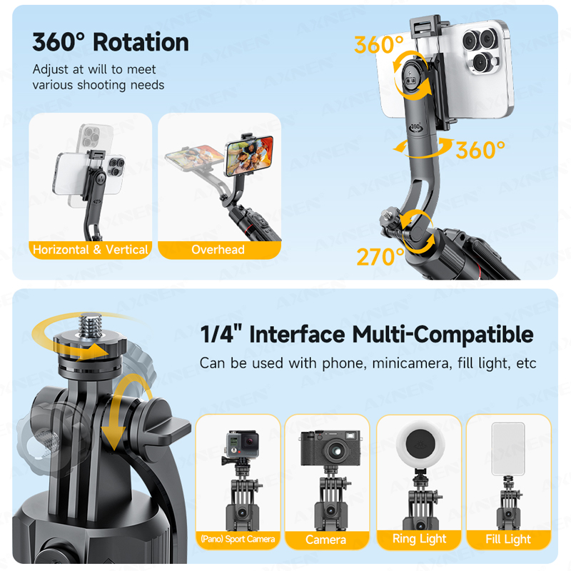 TT07 AI Face Tracking Gimbal 6 - Selfie Stick Tripod recensie en prijs