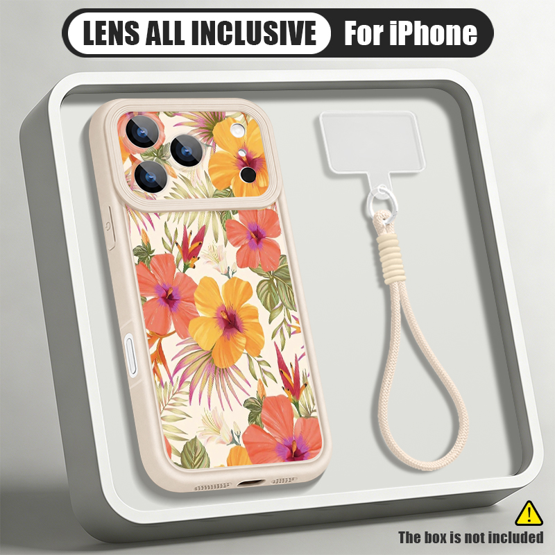 Gekleurde bloemenprint lanyard - Lanyard Phone Strap recensie en prijs