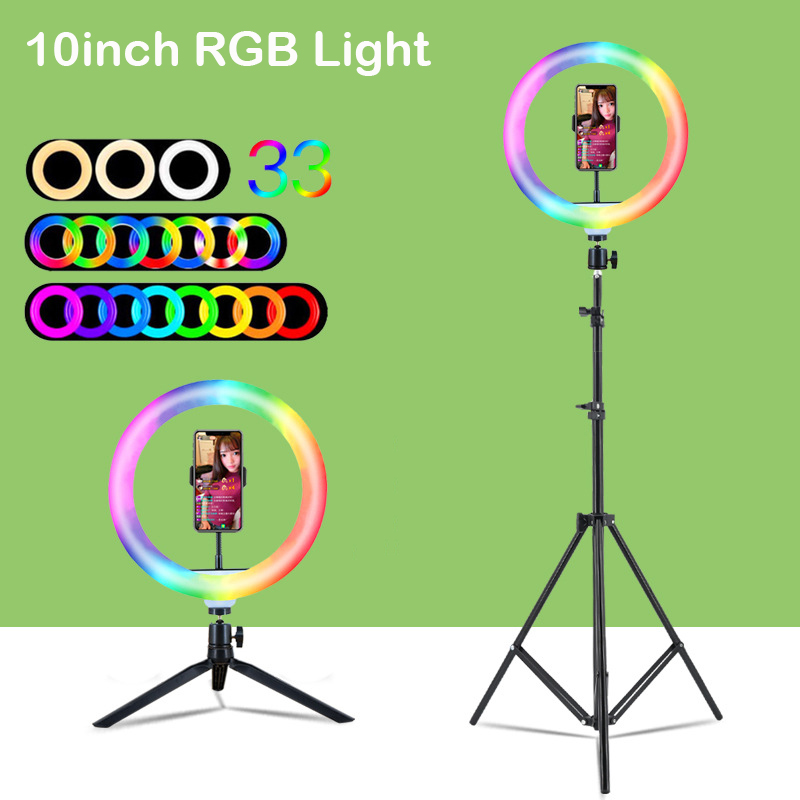 10 inch (26 cm) RGB Ringlamp S - Selfie Stick Tripod recensie en prijs
