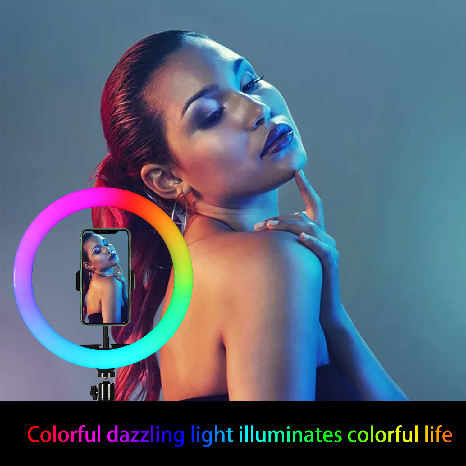 10 inch (26 cm) RGB Ringlamp S - Selfie Stick Tripod recensie en prijs