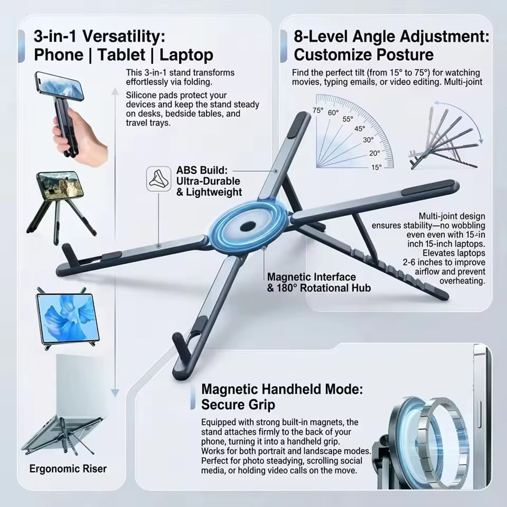 Draagbare magnetische telefoon - Selfie Stick Tripod recensie en prijs