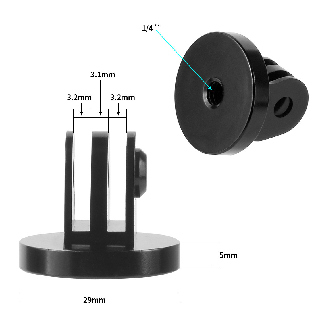 Voor Gopro Statief Adapter 1/4 - Selfie Stick Tripod recensie en prijs